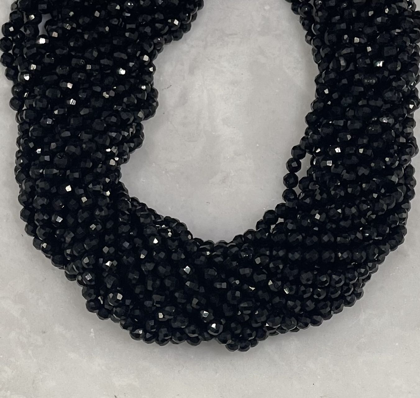 Black Tourmaline Micro Faceted-0