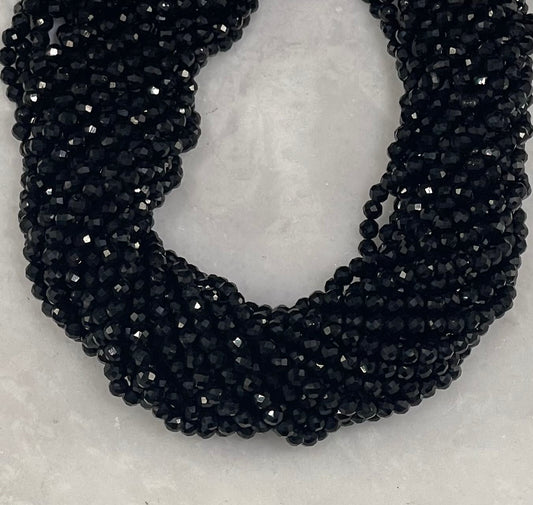 Black Tourmaline Micro Faceted-0
