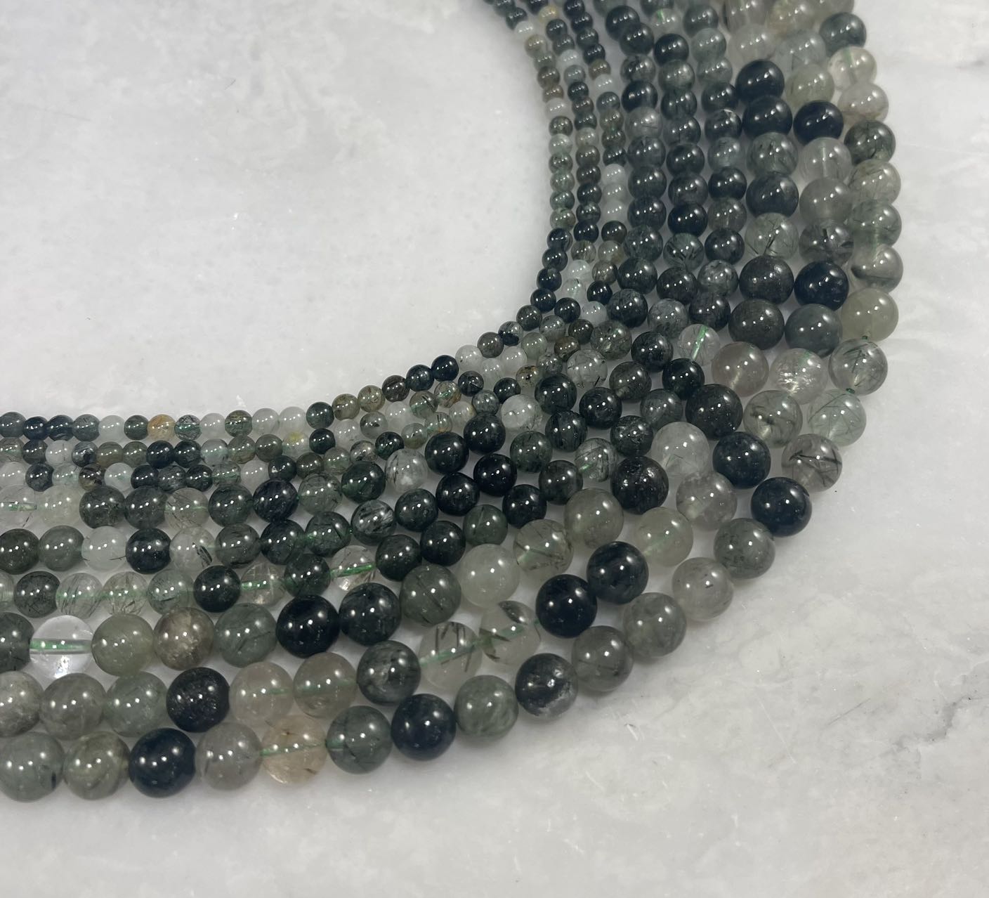 Green Rutilated Quartz Round-1