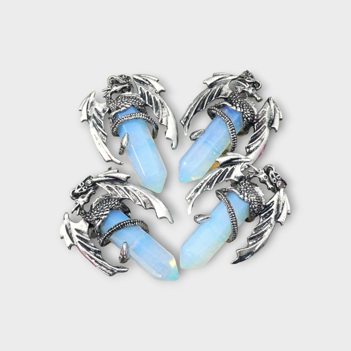 Opalite Flying Dragon Point Pendant 34x50mm-0