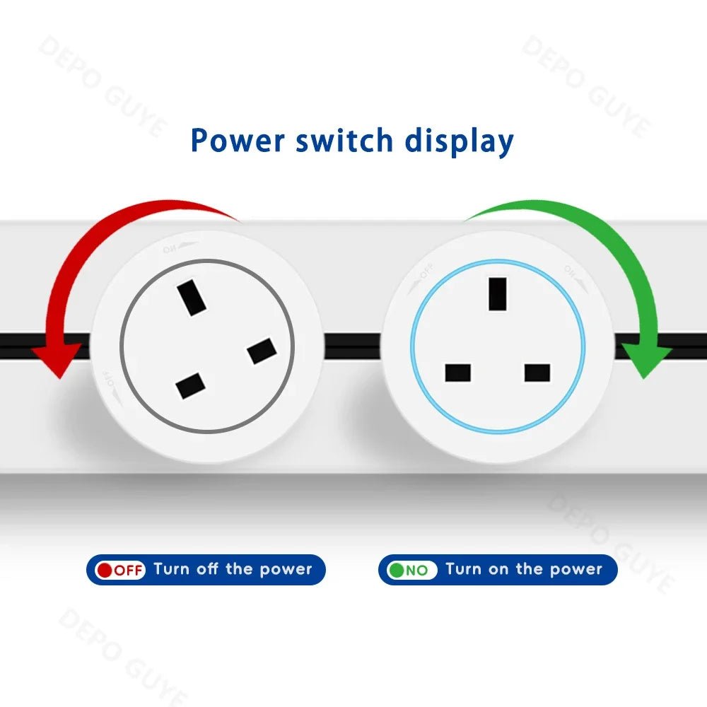 Power Track Socket EU/FR/Korea/USB Type-C Round Romovable Adapter Home Kitchen Meeting Wall Mounted Universal Electrical Outlet