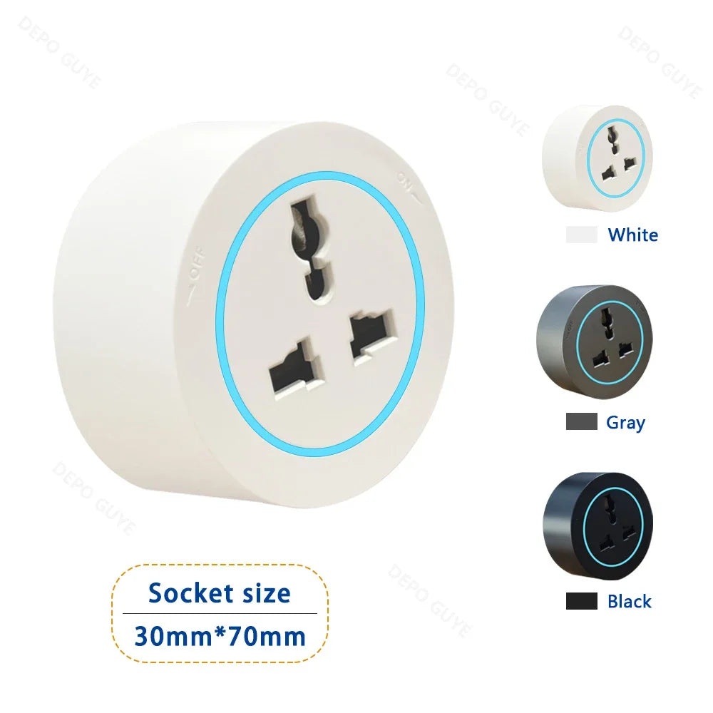 Power Track Socket EU/FR/Korea/USB Type-C Round Romovable Adapter Home Kitchen Meeting Wall Mounted Universal Electrical Outlet