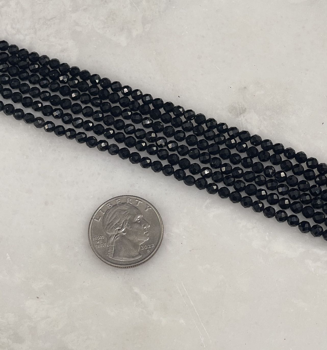 Black Tourmaline Micro Faceted-1