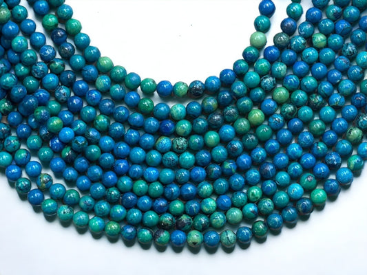 Chrysocolla aka Loyequoise Round 8mm 10mm (Synthetic)-0